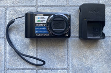Sony Cybershot DSC-H55 Black Camera With Charger, NO BATTERY UNTESTED