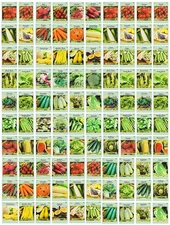 100 Assorted Heirloom Vegetable Seeds 100% Non-GMO (100, Deluxe Assorted Vege...