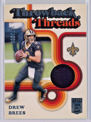 2024 Donruss Elite Throwback Threads 347/500 #THT-DBR Drew Brees - Saints - MINT