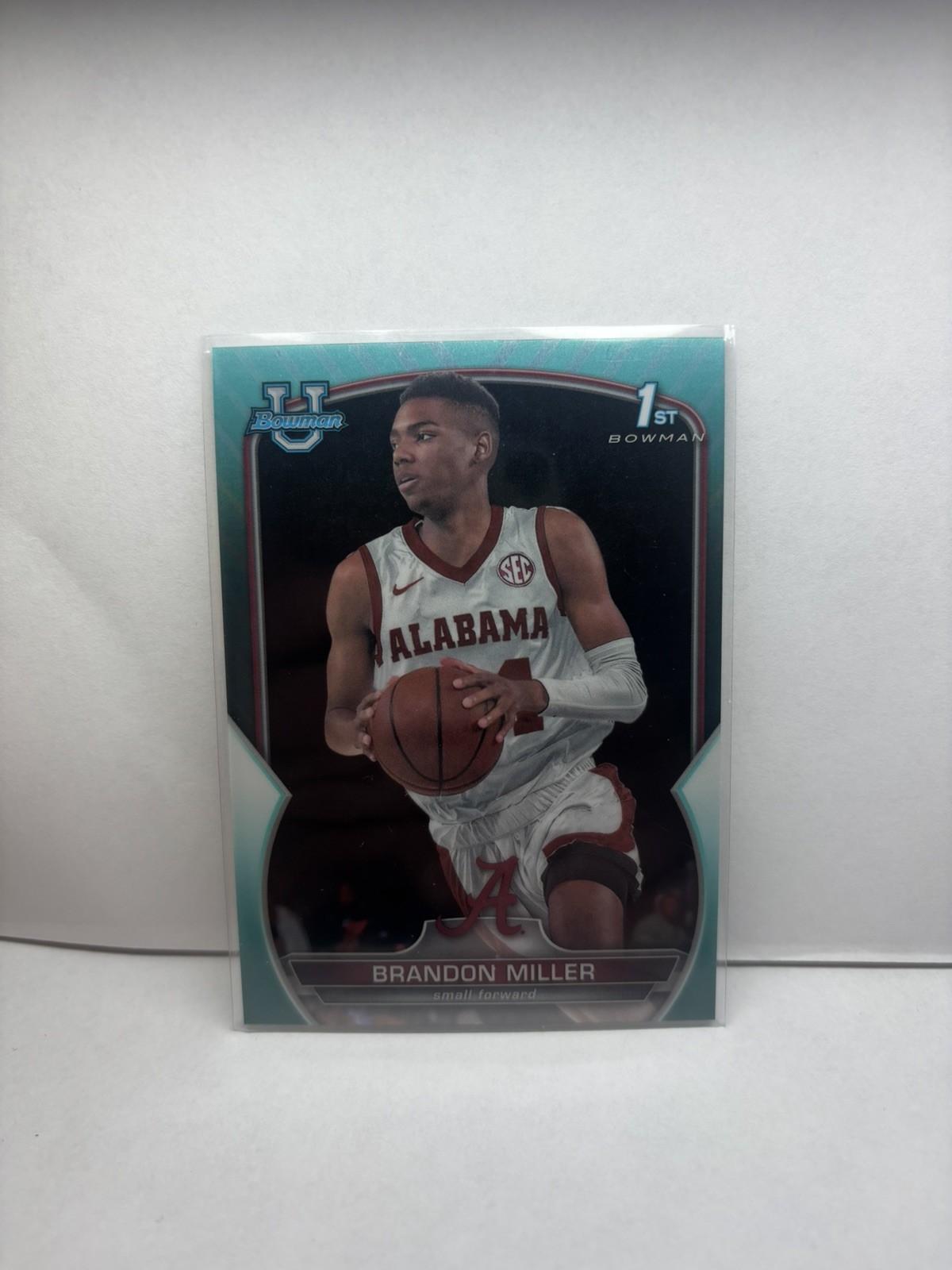 2022-23 Bowman Chrome Uni Aqua Refractor #80 Brandon Miller 213/299 ROOKIE 1st