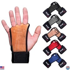 Non-Slip Leather Gymnastics Hand Grips 1 Pair for Men Women - Crossfit Gloves