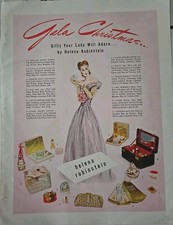 1940 Helena Rubinstein Gala Navidad Perfume Productos Cosméticos Anuncio Vintage