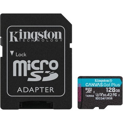 Kingston 128GB Canvas Go! Plus UHS-I microSDXC Card with SD Adapter