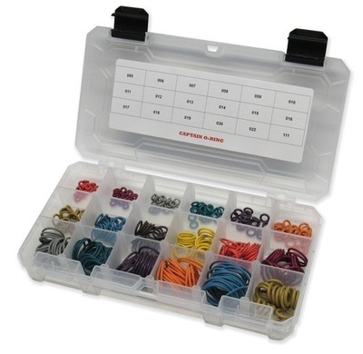 Captain O-Ring Players Kit Large Color Master Paintball Kit 360 pcs 18 sizes
