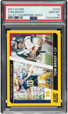 2021 Panini Score Collegiate Champions Tom Brady (Gold) #CC9 PSA Gem Mint 10