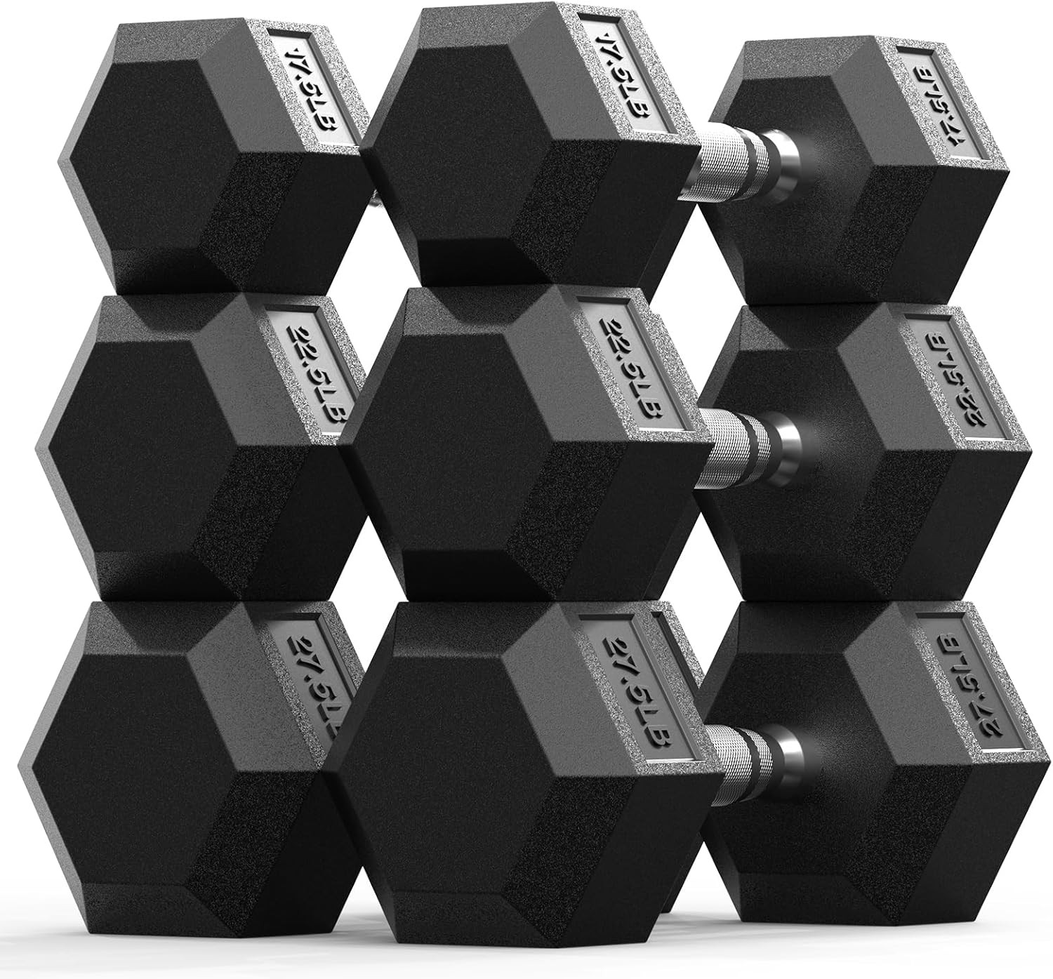 Dumbbell Set Rubber Encased Home Gym Dumbbells Strength Trai