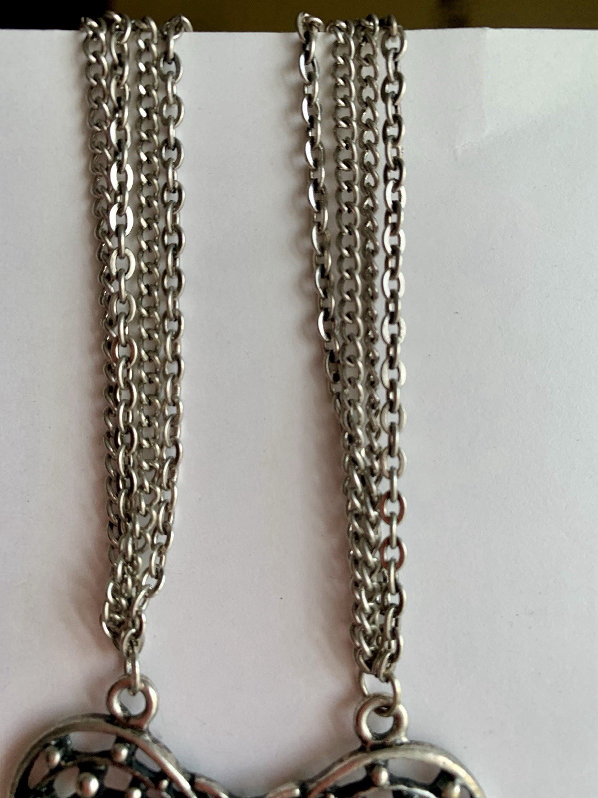 Silver Chains Necklace 30” Butterfly Retro BoHo G… - image 3