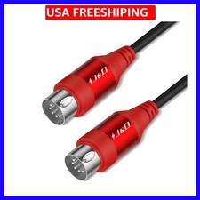 5-Pin DIN MIDI Cable, Male to Male Cables Compatible with Keyboard, Synthesiz...