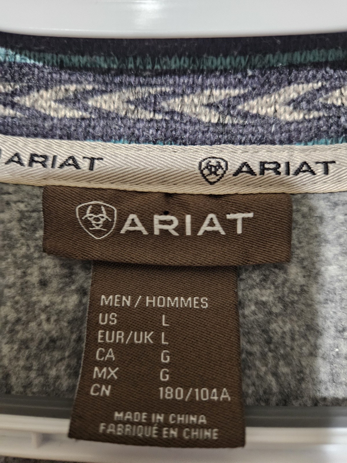 Polyester Blend Quater Zip Pullover Ariat Caldwel… - image 6