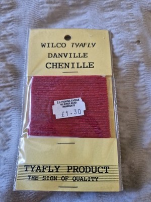 Wilco Danville Wildleder Chenille rot Fliegenbindematerial Fliegenfischen
