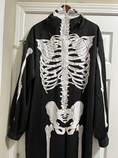 Spooktacular Creations Unisex L Skeleton Halloween Costume Hooded Jumpsuit