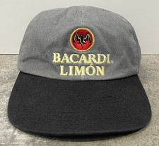 Bacardi Lim n Rum Gray Black Strap Back Adjustable Adult Size Cap