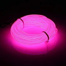 ABALDI EL Wire Neon Light Tube Illumination Battery Powered High Brightness E...