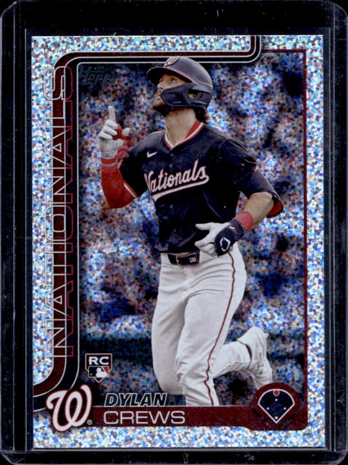 2025 Topps Dylan Crews RC Confetti Rookie #74 Nationals