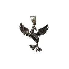 Handmade 925 Silver Phoenix Pendant 24x23mm Nickel Free Stamp 925