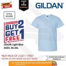 Gildan G300 Light Cotton T Shirt BUY 2 GET 1 FREE Blank Plain Casual Unisex Tee.