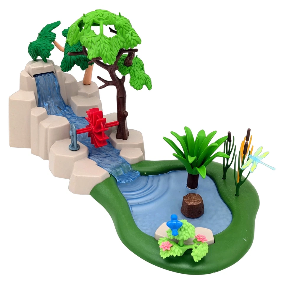 Playmobil Basis mit Fluss groß Felsen Bäume Pflanzen Wald Mittelalter - Bild 1 von 1