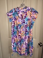 Umgee Small Floral Flutter Sleeve Dress With Raw Hem