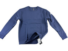 Adidas NEW Fleece Navy Blue Tech Sweatshirt Youth Boys Medium Crewneck Pullover