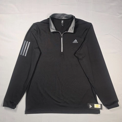 NWT Adidas Golf Men's Pullover Quarter Zip Black Athleisure Sweatshirt Large - product listing photo