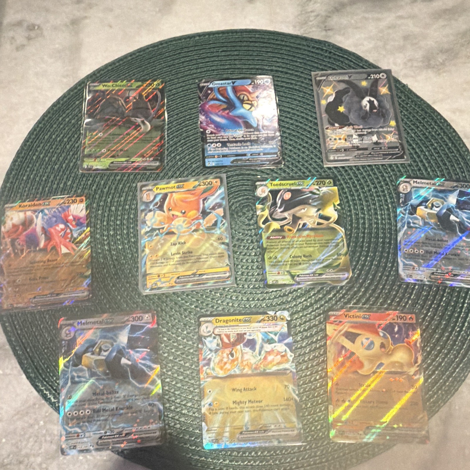 Pokemon TCG Scarlet & Violet 9-Card English Holo ex/V Lot Wo-Chien Omastar