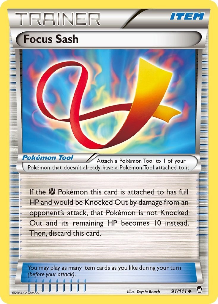 MP Focus Sash [XY - Furious Fists 91/111] Uncommon Pokemon TCG