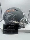 Fanatics Under Wraps De’von Achane Autographed Miami Dolphins Mini Helmet-Slate