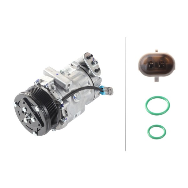 Klimakompressor 12 V Ø 105 Mm Hella Iam-Expertise Passend FüR U.A. Opel Astra-image