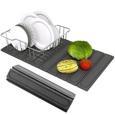 Stone Drying Mat for Kitchen Counter, 24" x 16" Quick Dry Diatomaceous Earth ...