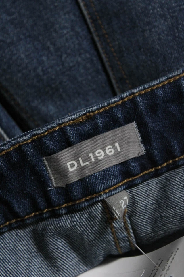 Женская хлопковая джинсовая ткань с высоким подъемом короткие синие размер 27 выбранная без ценности - Изображение 4 из 4