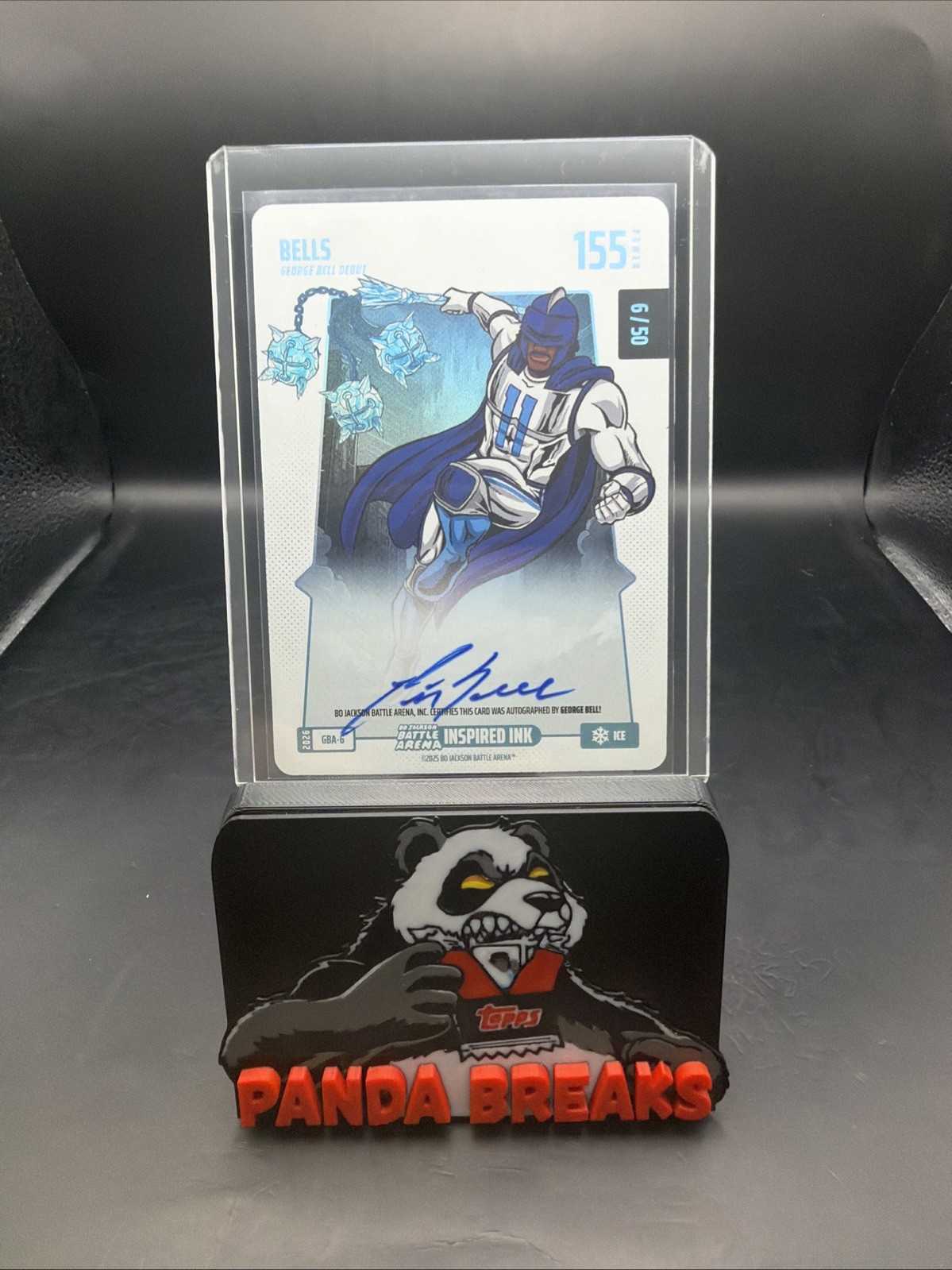 2026 Bo Jackson Battle Arena Bells Ice Auto #6/50 George Bell Power 155