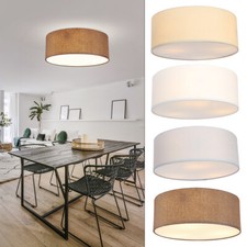 Deckenlampe Flurleuchte Textil LED 3x E27 11 Watt rund Wohnzimmerlampe D 40 cm