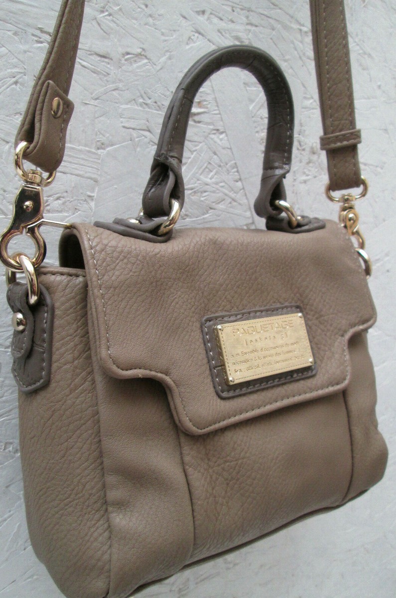 AUTHENTIQUE petit sac bandoulière PAQUETAGE similicuir TBEG