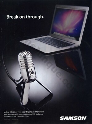2011 Samson Microphones Electronics Music Great Old PRINT AD Decor Idea (3014)