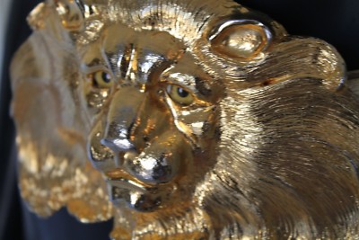 Vintage Classic Christopher Ross Belt Buckle Lionhead 24ct  display picture 3