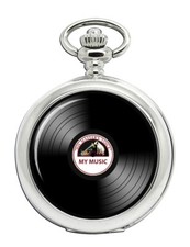 DJ Record White Label Pocket Watch