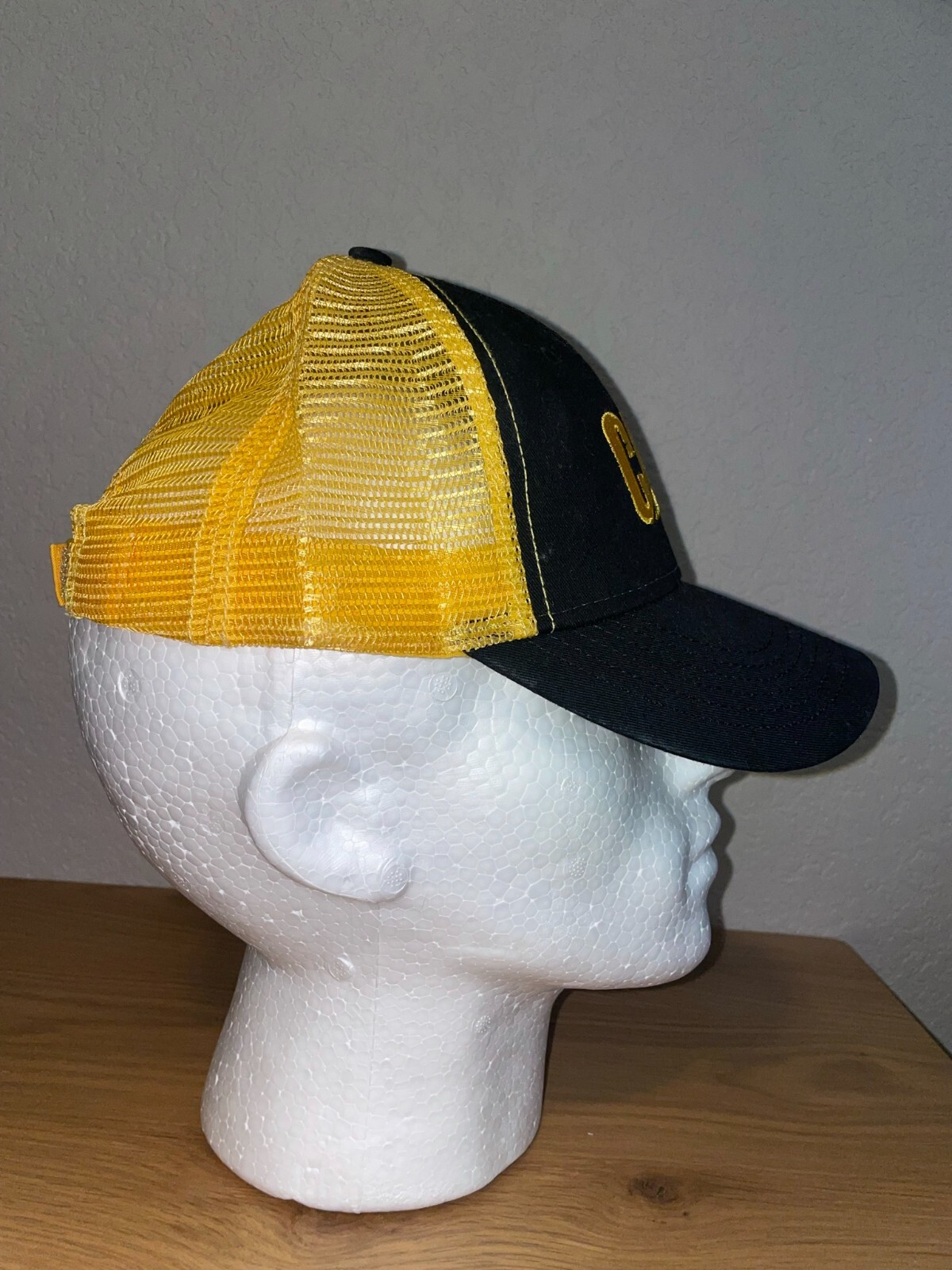 Y2K Cat Caterpillar Racing Nascar Hat Yellow Trucket … Gem