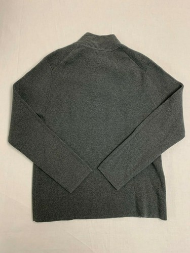 Gap Herren Medium Pullover Sweatshirt 1/4-Reißverschluss schwerer Strick Stehkragen grau gebraucht, in einwandfreiem Zustand - Bild 5 von 7