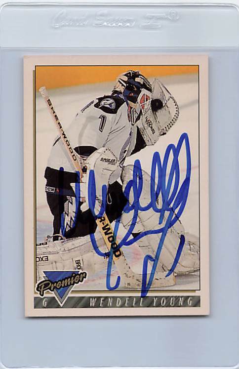 1993/94 Premier #166 Wendell Young Lightning Signed Auto *G6652 | eBay