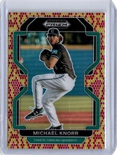 2022 Prizm Draft Picks Snake Skin Michael Knorr 12/25 (B22) Astros