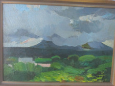 Original Ölgemälde „Landschaft – Berglandschaft Italien“