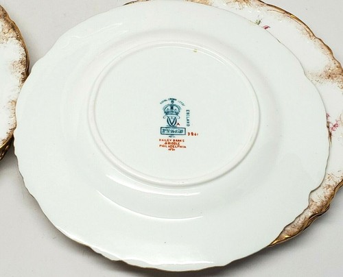 Royal Crown Derby - Set of 6 Aesthetic Floral Gilt Bread Plates - 1891 - England - Picture 10 of 11