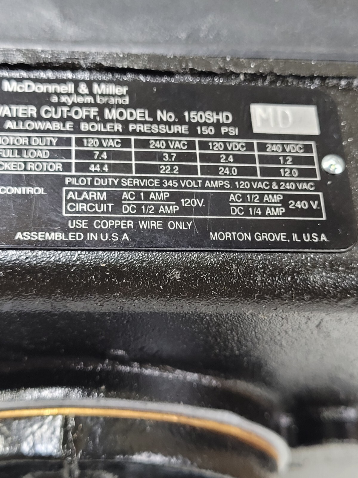 Weil McLain McDonnell Miller 150S Low Water Cut Off Medium High Pressure eBay