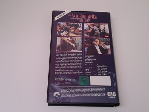 Die Spur führt zurück 1990 VHS German PAL CIC Video Jack Nicholson The Two Jakes - Bild 2 von 5