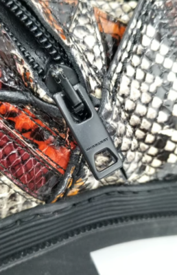 Burberry Multi Color Python Buckle Detail Booties Size EU41/ US