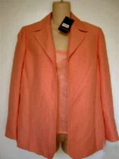 NEW DANA BUCHMAN Saks fifth Avenue  Blazer Heavy Linen NWT Peach 22 Plus 400-