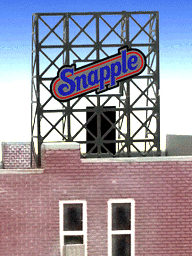 Miller Engineering ~Z/N Scale ~ Snapple Animated Rooftop Billboard Small ~338905