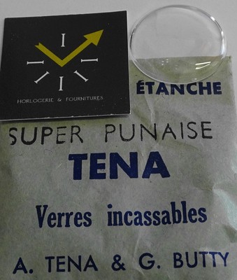 VERRE MONTRE DIAMETRE 28 mm PUNAISE - ANTI-BUEE - ETANCHE
