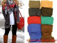 Women Brushed Thermal Fleece Lined Leggings Thick Winter Warm Solid