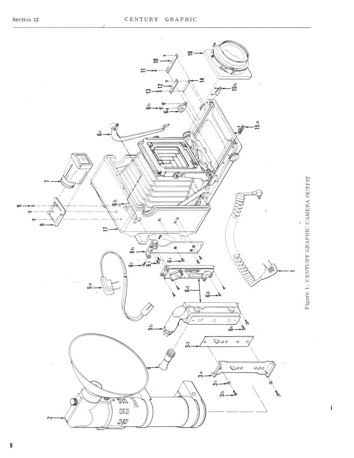 Graflex Century Graphic Service & Repair Manual with Kalart Rangefinder Info - Image 2 of 4